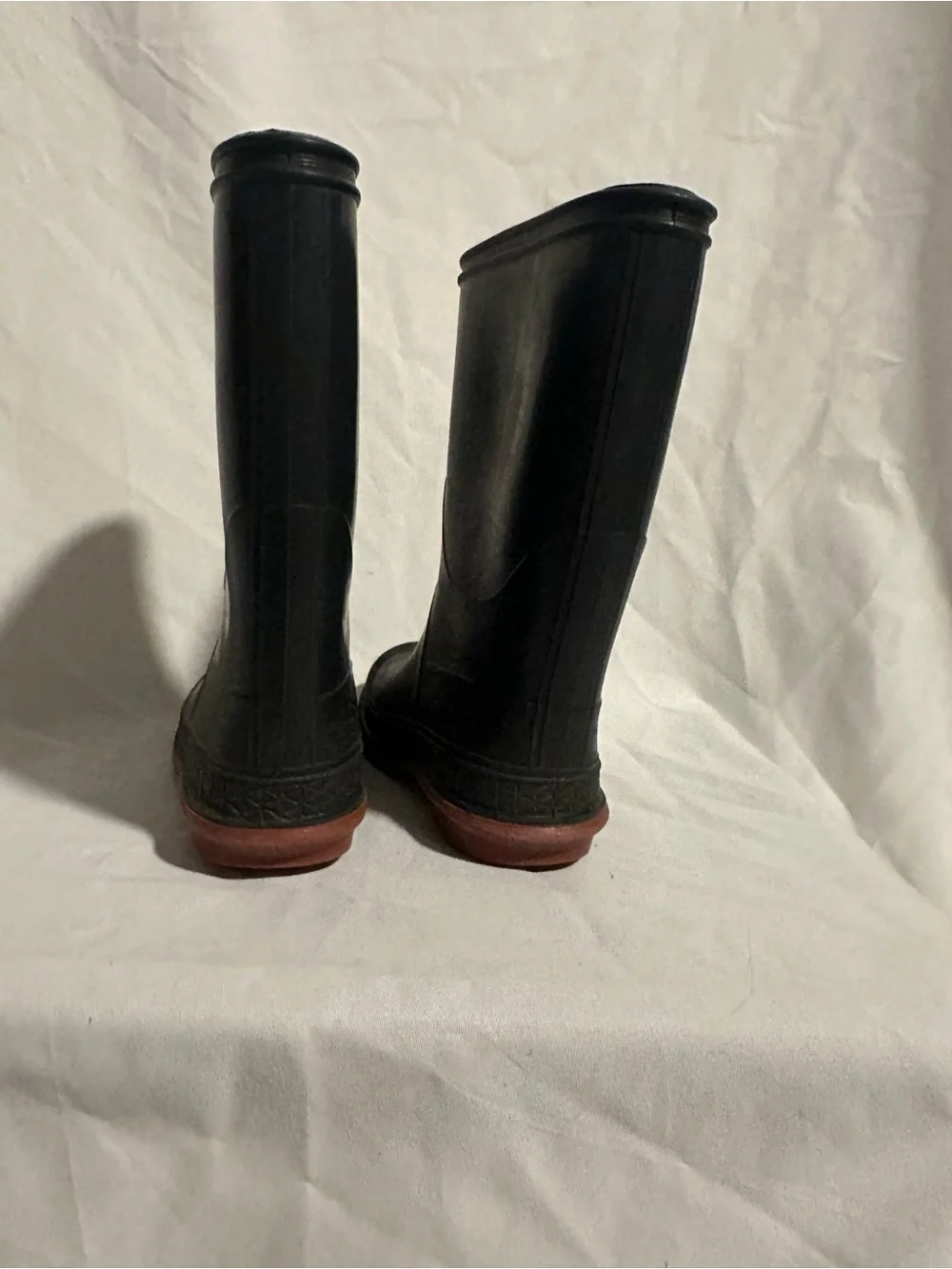 LaCrosse Black Rubber Rain Boots with Brown Soles